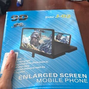 9D Enlarged Screen Mobile Phone Holder - Black